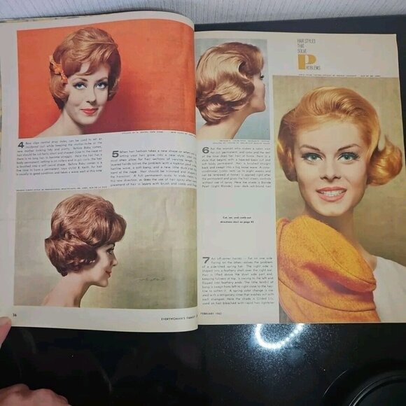 1962 Family Circle Magazine Spring Fashion Preview Cover Hairstyles Recipes - Picture 9 of 16